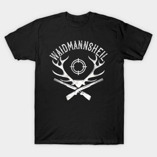 Waidmannsheil Hirschgeweih Jäger Spruch T-Shirt